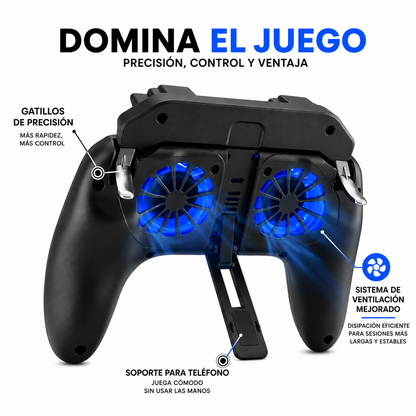Control Gaming con Refrigeración Dual y Gatillos de Precisión